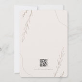 Botanische Hochzeit mit Minimalistischem, modernem Einladung (Rückseite)