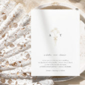 Botanische Hochzeit mit Minimalistischer Monogramm Einladung