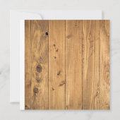 Botanische Hochzeit mit modernem rustikalem Holz Save The Date (Rückseite)