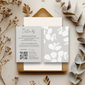 Botanische Hochzeit mit moderner Soft Sage Begleitkarte