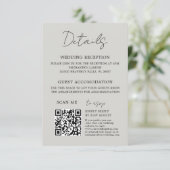 Botanische Hochzeit mit moderner Soft Sage Begleitkarte (Stehend Vorderseite)