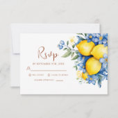 Botanische Hochzeit mit moderner Wasserfarbe RSVP Karte (Vorderseite)