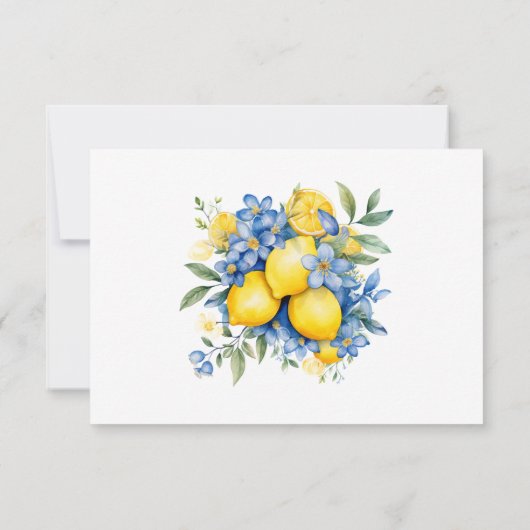 Botanische Hochzeit mit moderner Wasserfarbe RSVP Karte (Rückseite)