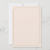 Botanische Hochzeit mit rosa Blütenfeder Einladung (Rückseite)