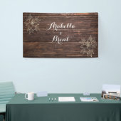 Botanische Hochzeit mit rustikalem Holz Banner (Messeveranstaltung)