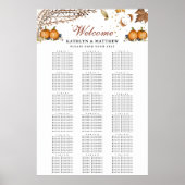 Botanische Hochzeit mit rustikalem Pumpkin 18 Tisc Poster (Vorne)