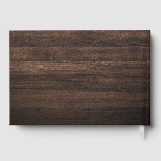 Botanische Hochzeit mit rustikalen String-Lichtern Gästebuch (Rückseite)