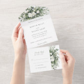 Botanische Hochzeit mit Tear-Away-UAWG All In One Einladung (Abreißen)