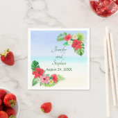 Botanische Hochzeit mit tropischer Flora Serviette (Beispiel)