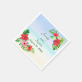 Botanische Hochzeit mit tropischer Flora Serviette (Ecke)