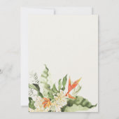 Botanische Hochzeit mit tropischer Orangenblüte Einladung (Rückseite)