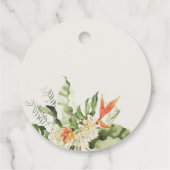 Botanische Hochzeit mit tropischer Orangenblüte Geschenkanhänger (Rückseite)