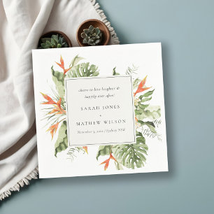 Botanische Hochzeit mit tropischer Orangenblüte Serviette