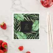 Botanische Hochzeit mit tropischer Vegetation Serviette (Beispiel)