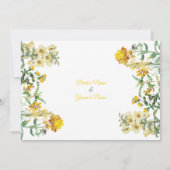 Botanische Hochzeit mit Vintagem Gelbwasser Save The Date (Rückseite)