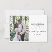 Botanische Hochzeit mit Wasserfarbe Dankeskarte (Rückseite)