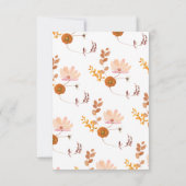 Botanische Hochzeit mit weißem grauem Kupfer RSVP Karte (Rückseite)