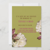 Botanische Hochzeit mit weißer Blüte Rette dem Dat Save The Date (Rückseite)