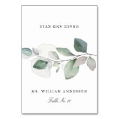 Botanische Hochzeit oder Bankett mit leichter Luft Tischnummer (Vorderseite)