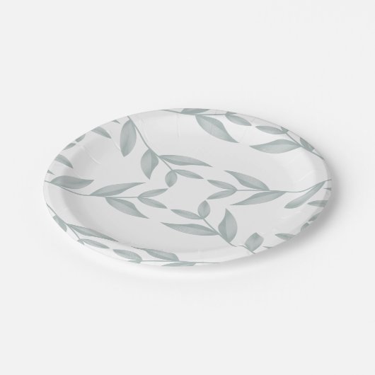 Botanische Hochzeit Pappteller (Schrägansicht)