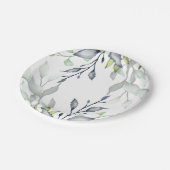 Botanische Hochzeit Pappteller (Schrägansicht)