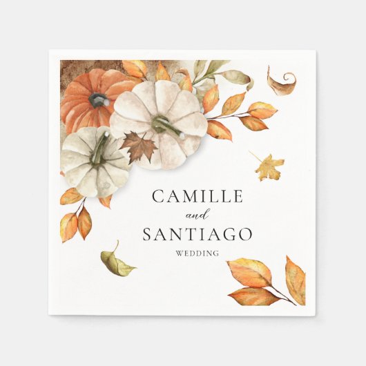 Botanische Hochzeit Personalisiert Serviette (Vorderseite)