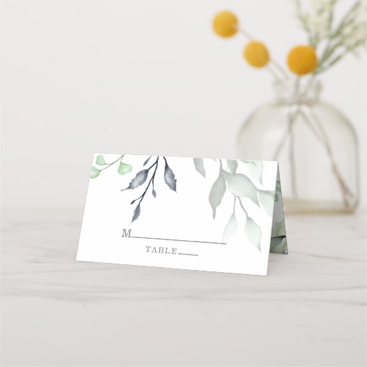 Botanische Hochzeit Platzkarte (Vorderseite)