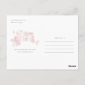 Botanische Hochzeit Postkarte (Rückseite)