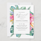 Botanische Hochzeit-Probe-Abendessen Einladung (Vorderseite)