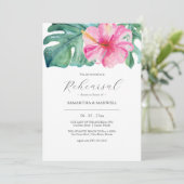 Botanische Hochzeit-Probe-Abendessen Einladung (Stehend Vorderseite)