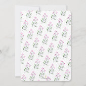 Botanische Hochzeit rettet das Datum Save The Date (Rückseite)