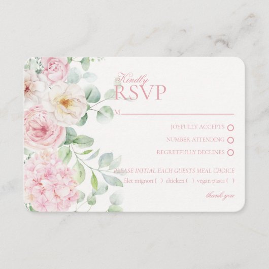 Botanische Hochzeit RSVP Begleitkarte (Vorderseite)