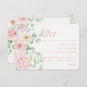 Botanische Hochzeit RSVP Begleitkarte (Vorne/Hinten)