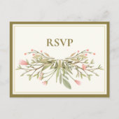 Botanische Hochzeit RSVP Einladungspostkarte (Vorderseite)