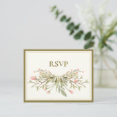 Botanische Hochzeit RSVP Einladungspostkarte (Stehend Vorderseite)