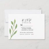 Botanische Hochzeit RSVP Karte (Vorderseite)