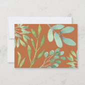 Botanische Hochzeit RSVP Karte (Rückseite)