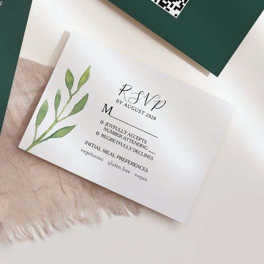Botanische Hochzeit RSVP Karte
