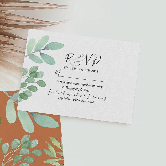 Botanische Hochzeit RSVP Karte