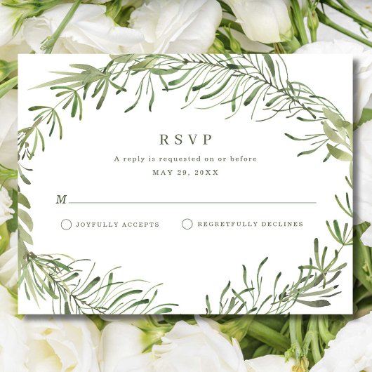 Botanische Hochzeit RSVP Karte