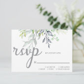 Botanische Hochzeit RSVP Karte (Stehend Vorderseite)