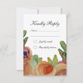 Botanische Hochzeit RSVP Karte