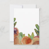 Botanische Hochzeit RSVP Karte (Rückseite)