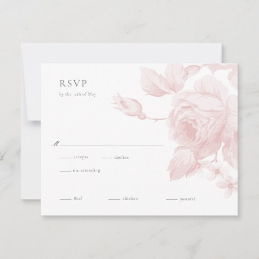 Botanische Hochzeit RSVP Karte (Vorderseite)