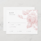 Botanische Hochzeit RSVP Karte (Vorne/Hinten)