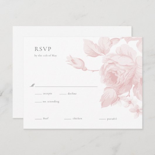 Botanische Hochzeit RSVP Karte (Vorne/Hinten)