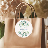 Botanische Hochzeit Runder Aufkleber