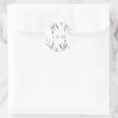Botanische Hochzeit Runder Aufkleber (Tasche)