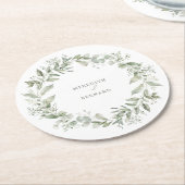 Botanische Hochzeit Runder Pappuntersetzer (Angewinkelt)