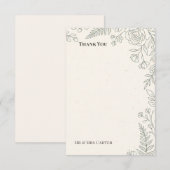 Botanische Hochzeit Sage Dankeskarte (Vorne/Hinten)
